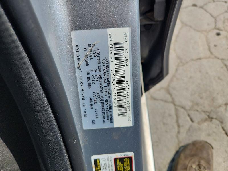 55464586 :رقم المزاد ، JM1BL1UG3C1562339 vin ، 2012 Mazda 3 مزاد بيع