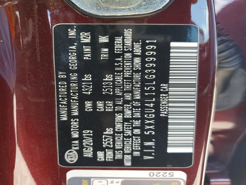 Aukcja sprzedaży 2020 Kia Optima, vin: 5XXGU4L15LG399991, numer aukcji: 58259896