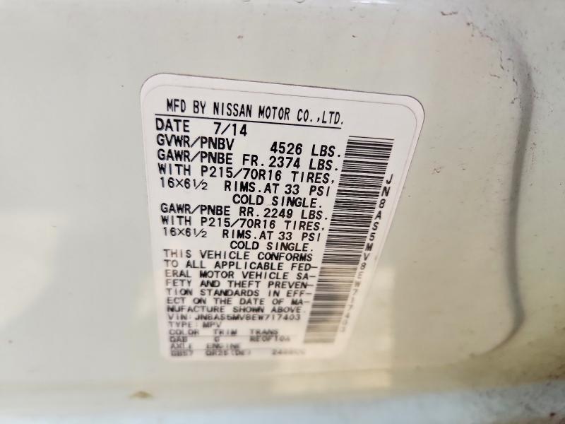Aukcja sprzedaży 2014 Nissan Rogue Select, vin: JN8AS5MV8EW717403, numer aukcji: 55735166