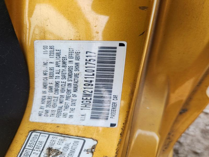 55769306 :رقم المزاد ، 1HGEM21941L017517 vin ، 2001 Honda Civic مزاد بيع