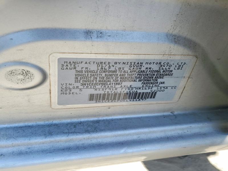 57690676 :رقم المزاد ، 3N1CE2CP0EL411897 vin ، 2014 Nissan Versa Note مزاد بيع