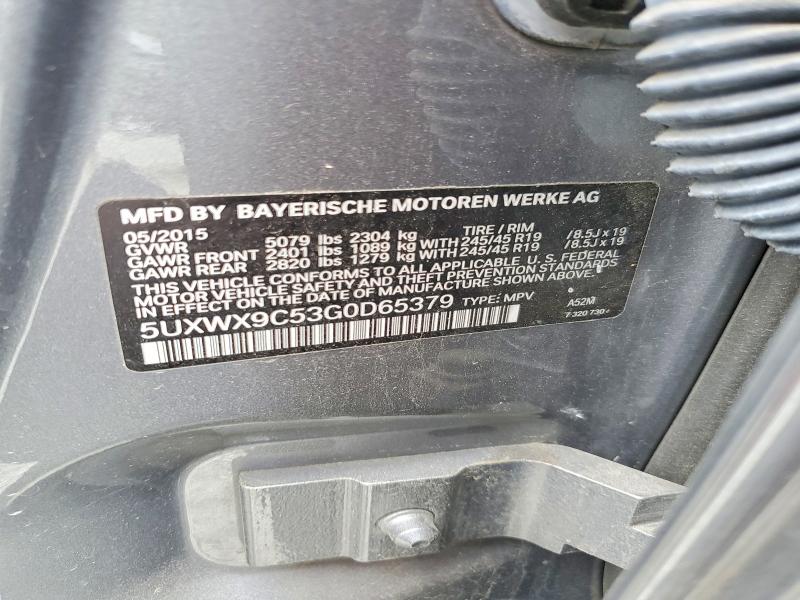 59390996 :رقم المزاد ، 5UXWX9C53G0D65379 vin ، 2016 Bmw X3 مزاد بيع