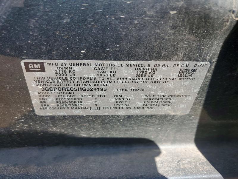 Продажа на аукционе авто 2017 Chevrolet Silverado, vin: 3GCPCREC5HG324193, номер лота: 56427426