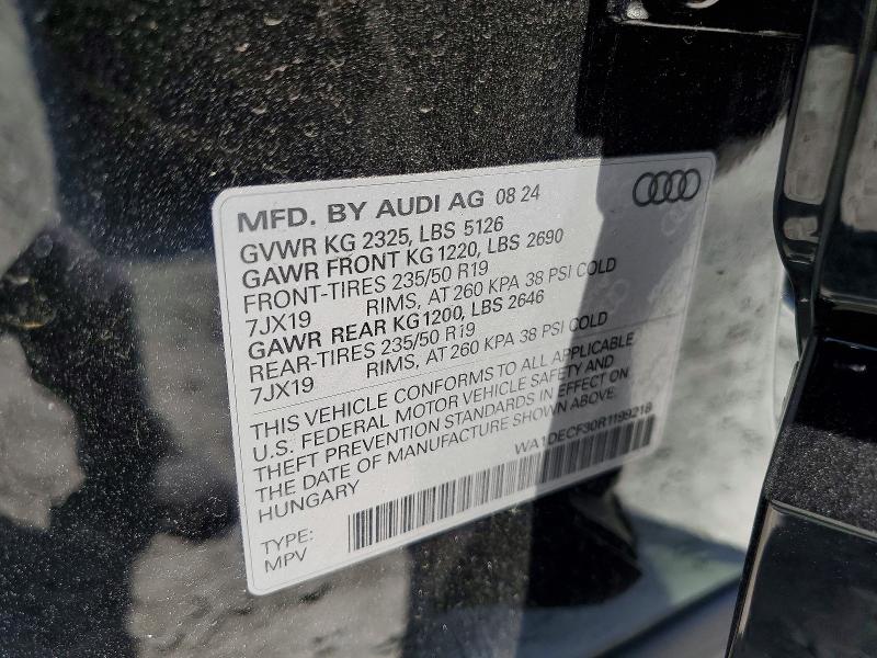 Продаж на аукціоні авто 2024 Audi Q3, vin: WA1DECF30R1199218, номер лоту: 56371656