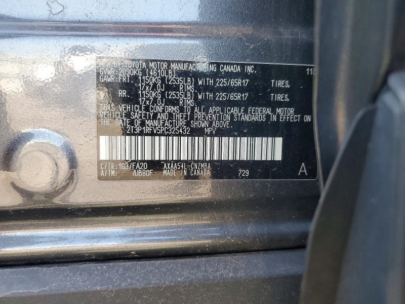 Aukcja sprzedaży 2023 Toyota Rav4, vin: 2T3P1RFV5PC325432, numer aukcji: 55679076