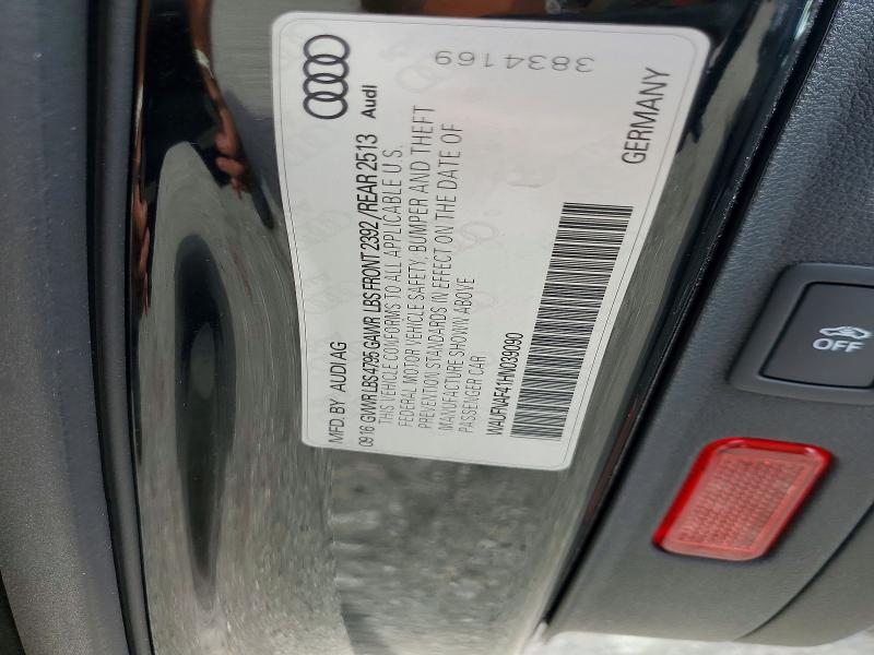 2017 Audi A4 მანქანა იყიდება აუქციონზე, vin: WAUFNAF41HN039090, აუქციონის ნომერი: 57429516