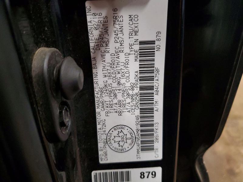 Продажа на аукционе авто 2010 Toyota Tacoma, vin: 3TMMU4FN6AM019246, номер лота: 56027806