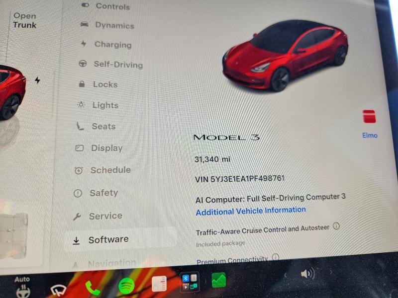 Aukcja sprzedaży 2023 Tesla Model 3, vin: 5YJ3E1EA1PF498761, numer aukcji: 57581226