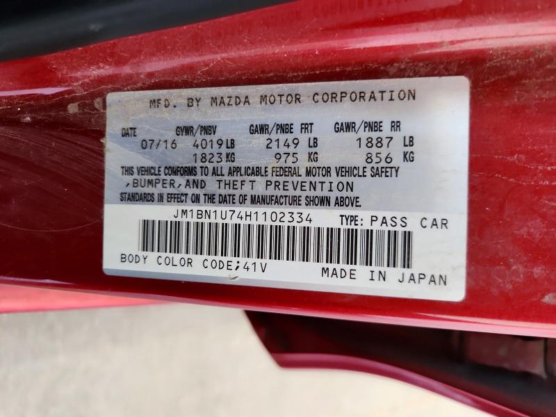 Aukcja sprzedaży 2017 Mazda 3, vin: JM1BN1U74H1102334, numer aukcji: 59015186