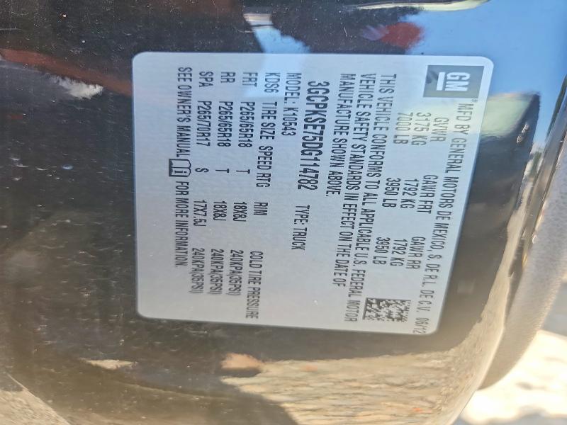 Продаж на аукціоні авто 2013 Chevrolet Silverado, vin: 3GCPKSE75DG114782, номер лоту: 55441666