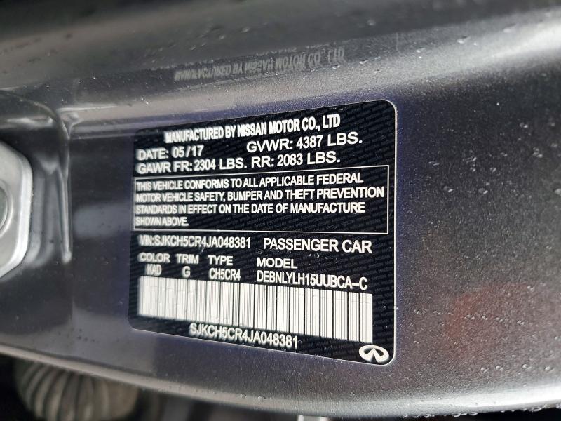55616316 :رقم المزاد ، SJKCH5CR4JA048381 vin ، 2018 Infiniti Qx30 مزاد بيع