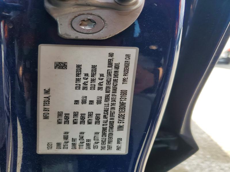 2022 Tesla Model 3 მანქანა იყიდება აუქციონზე, vin: 5YJ3E1EB0NF131680, აუქციონის ნომერი: 58474776