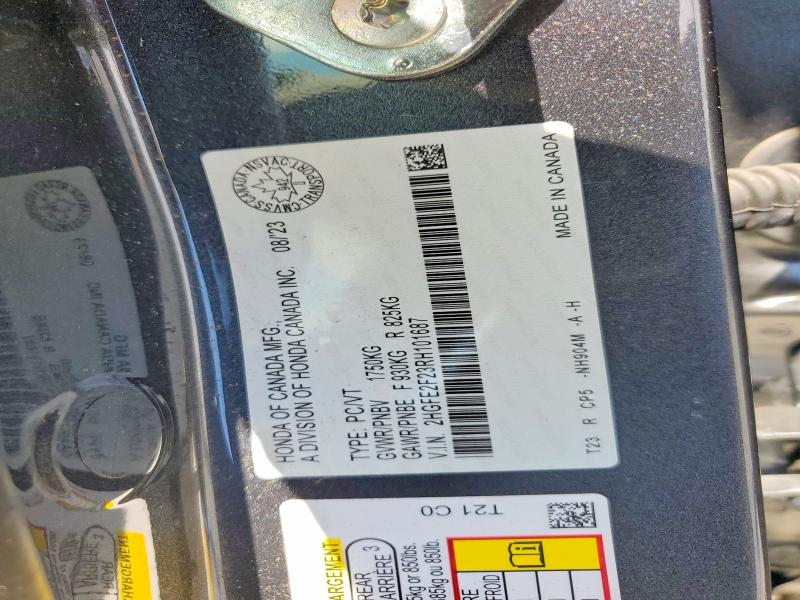 Продажа на аукционе авто 2024 Honda Civic, vin: 2HGFE2F23RH101687, номер лота: 56898756