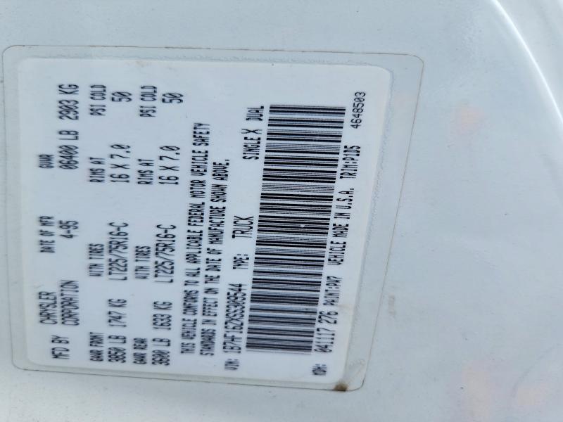 1995 Dodge Ram 1500 მანქანა იყიდება აუქციონზე, vin: 1B7HF16ZXSS309544, აუქციონის ნომერი: 56276736