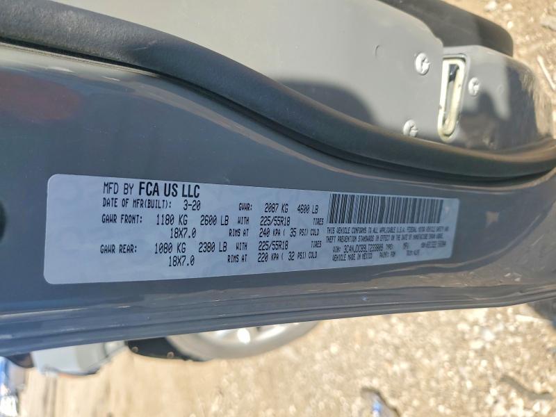 56275536 :رقم المزاد ، 3C4NJDCB9LT233809 vin ، 2020 Jeep Compass مزاد بيع