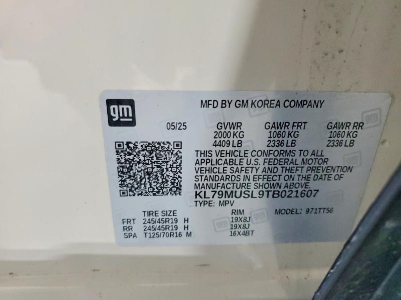 Продажа на аукционе авто 2026 Chevrolet Trailblazer, vin: KL79MUSL9TB021607, номер лота: 56810676