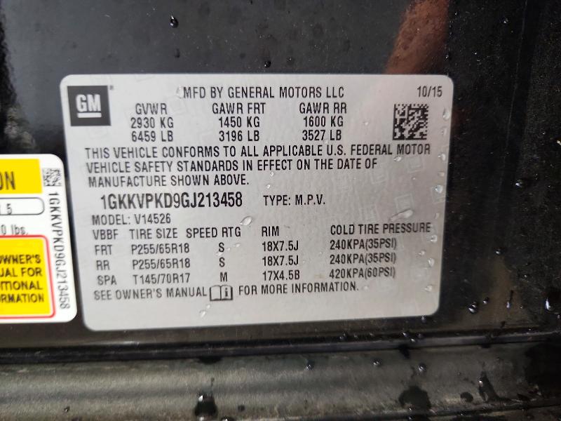 2016 Gmc Acadia მანქანა იყიდება აუქციონზე, vin: 1GKKVPKD9GJ213458, აუქციონის ნომერი: 55502836