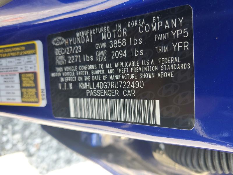 2024 Hyundai Elantra მანქანა იყიდება აუქციონზე, vin: KMHLL4DG7RU722490, აუქციონის ნომერი: 55420106