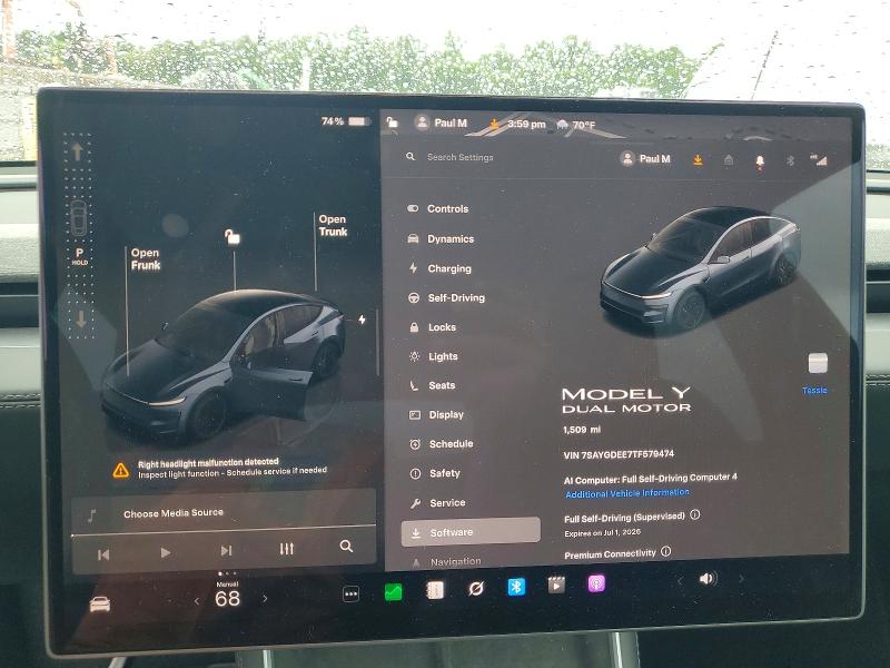 Продаж на аукціоні авто 2026 Tesla Model Y, vin: 7SAYGDEE7TF579474, номер лоту: 58352106