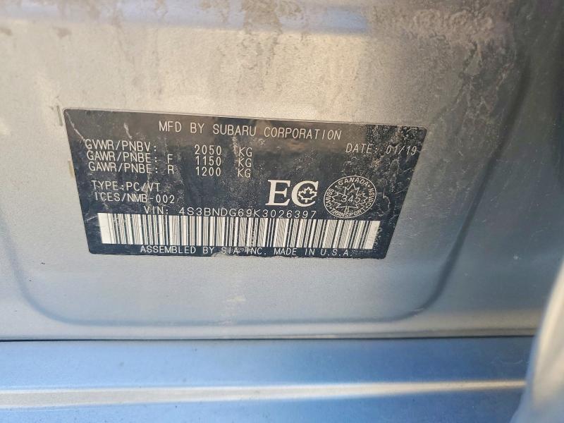 Продажа на аукционе авто 2019 Subaru Legacy, vin: 4S3BNDG69K3026397, номер лота: 53193416