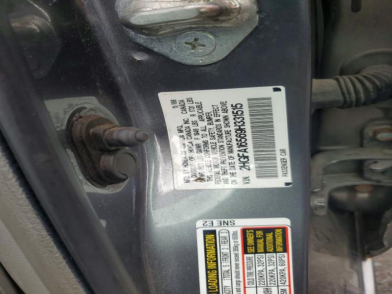 2009 Honda Civic მანქანა იყიდება აუქციონზე, vin: 2HGFA16569H331515, აუქციონის ნომერი: 55827156