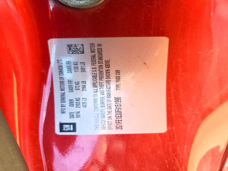 Продажа на аукционе авто 2015 Chevrolet Camaro, vin: 2G1FE1E30F9151996, номер лота: 56489436