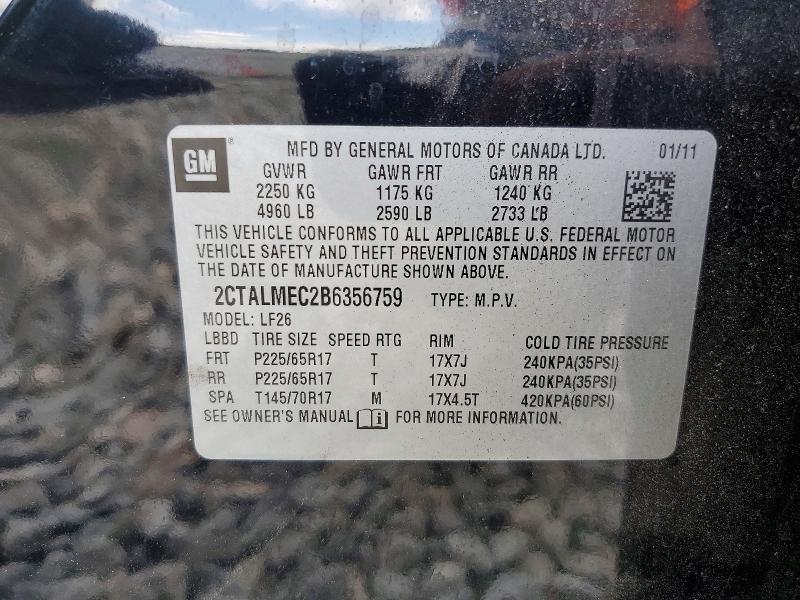 2011 Gmc Terrain მანქანა იყიდება აუქციონზე, vin: 2CTALMEC2B6356759, აუქციონის ნომერი: 57833596