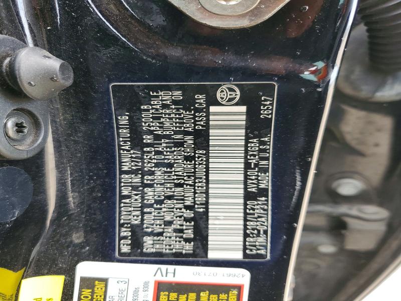 57366246 :رقم المزاد ، 4T1BD1EB3JU063578 vin ، 2018 Toyota Avalon Hybrid مزاد بيع