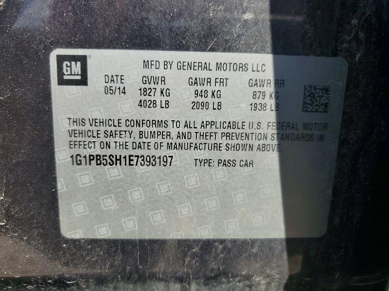 Продаж на аукціоні авто 2014 Chevrolet Cruze, vin: 1G1PB5SH1E7393197, номер лоту: 57320396