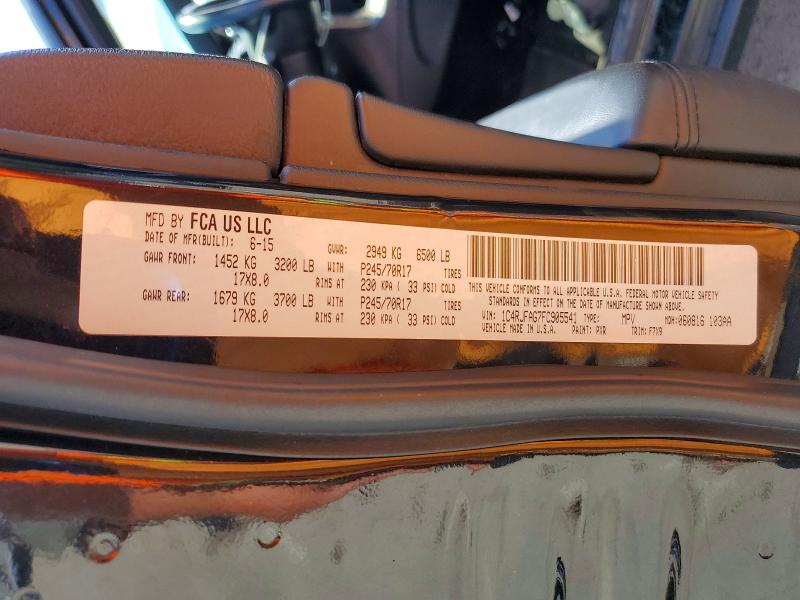 58109856 :رقم المزاد ، 1C4RJFAG7FC905541 vin ، 2015 Jeep Grand Cher مزاد بيع