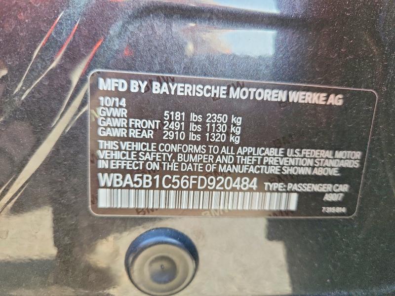 Продаж на аукціоні авто 2015 Bmw 535, vin: WBA5B1C56FD920484, номер лоту: 56596716