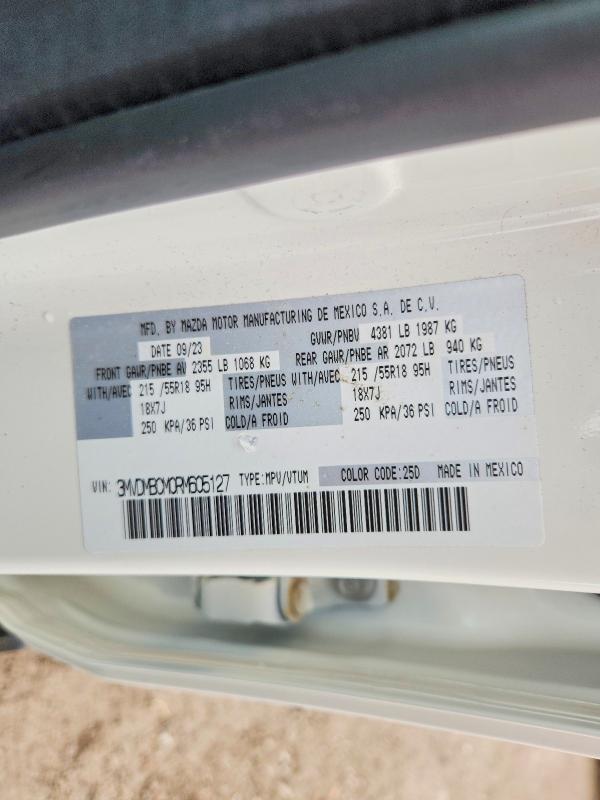 56593886 :رقم المزاد ، 3MVDMBCM0RM605127 vin ، 2024 Mazda Cx-30 مزاد بيع