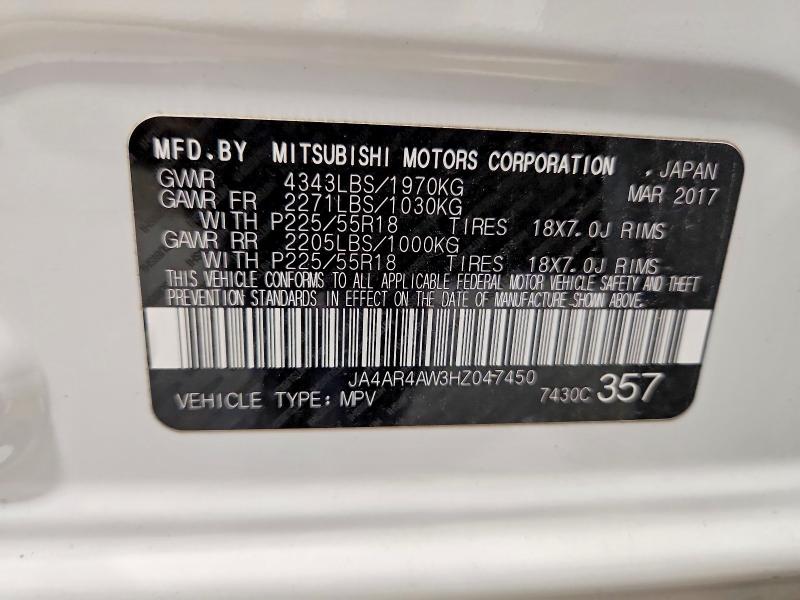 Продажа на аукционе авто 2017 Mitsubishi Outlander Sport, vin: JA4AR4AW3HZ047450, номер лота: 57698196