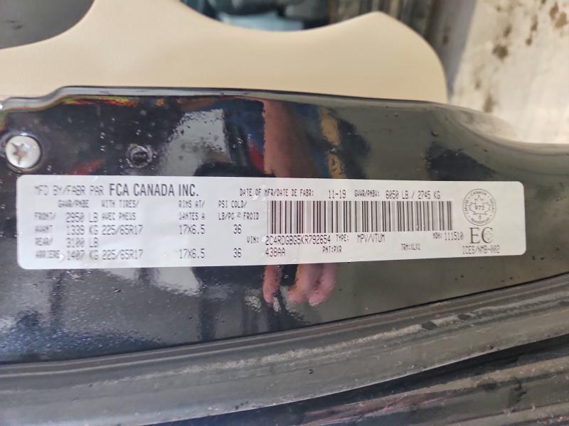 Aukcja sprzedaży 2019 Dodge Grand Caravan, vin: 2C4RDGBG5KR792654, numer aukcji: 57823766
