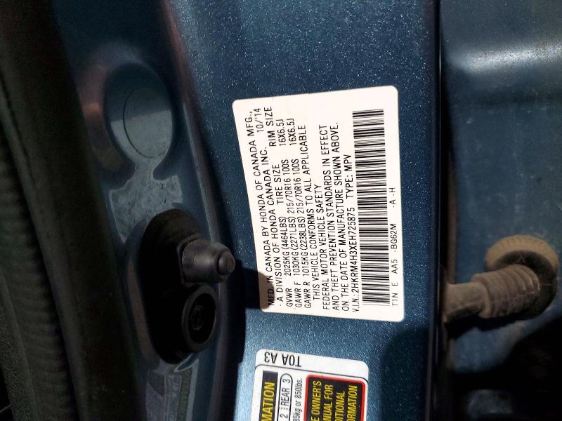 Aukcja sprzedaży 2014 Honda Cr-v, vin: 2HKRM4H3XEH725875, numer aukcji: 56869976