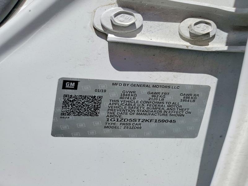 Продаж на аукціоні авто 2019 Chevrolet Malibu, vin: 1G1ZD5ST2KF159045, номер лоту: 55184416