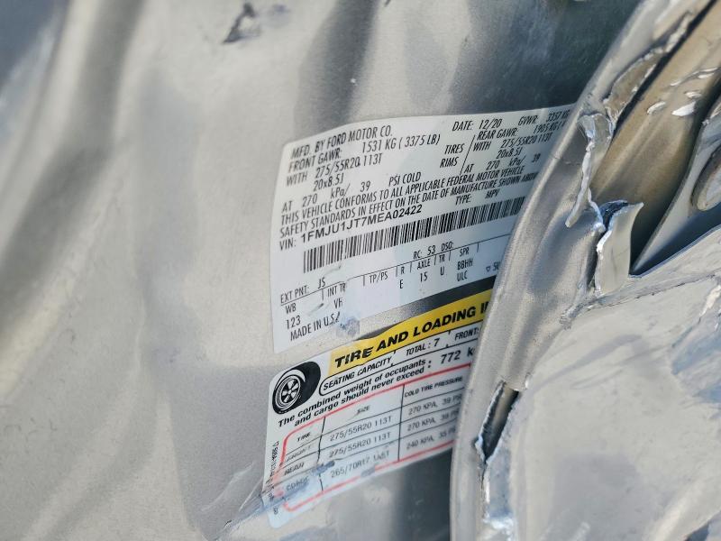 2021 Ford Expedition მანქანა იყიდება აუქციონზე, vin: 1FMJU1JT7MEA02422, აუქციონის ნომერი: 57500356