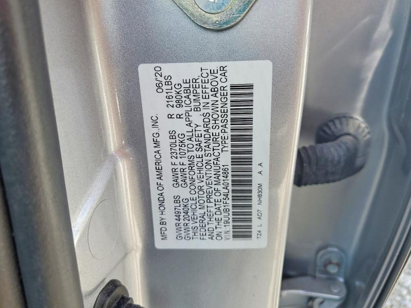 57170416 :رقم المزاد ، 19UUB1F54LA014861 vin ، 2020 Acura Tlx مزاد بيع