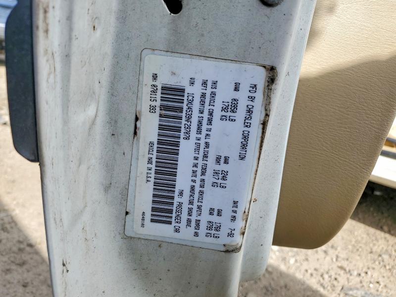 Продаж на аукціоні авто 1992 Chrysler Lebaron, vin: 1C3XU4539NF297078, номер лоту: 57035226