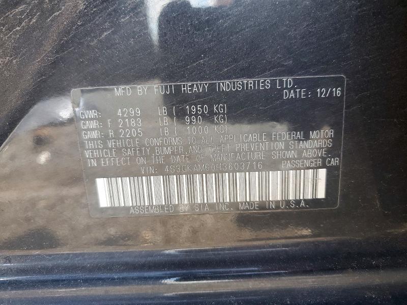 Aukcja sprzedaży 2017 Subaru Impreza, vin: 4S3GKAM60H3603716, numer aukcji: 56936336