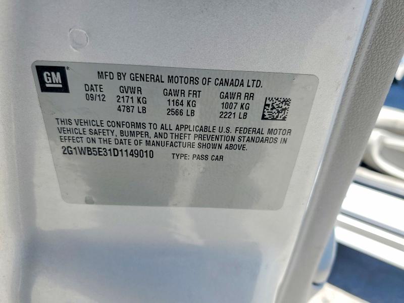 Продажа на аукционе авто 2013 Chevrolet Impala, vin: 2G1WB5E31D1149010, номер лота: 56523056