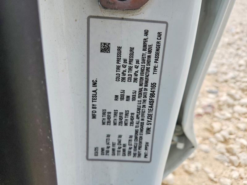 Продаж на аукціоні авто 2025 Tesla Model 3, vin: 5YJ3E1EA4SF984165, номер лоту: 56246896