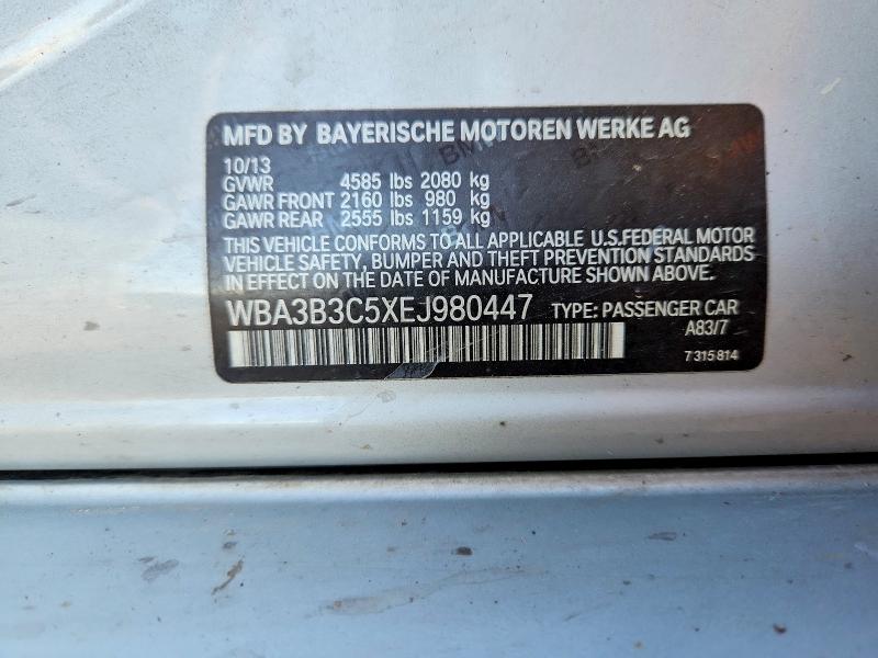2014 Bmw 328 მანქანა იყიდება აუქციონზე, vin: WBA3B3C5XEJ980447, აუქციონის ნომერი: 56033436