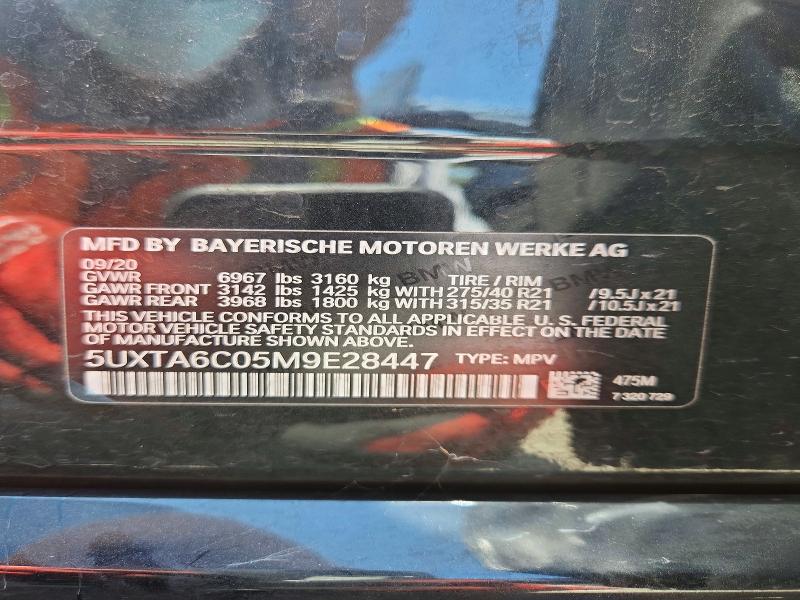 Продаж на аукціоні авто 2021 Bmw X5, vin: 5UXTA6C05M9E28447, номер лоту: 58241316