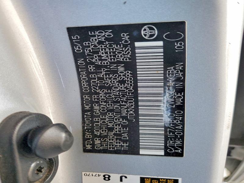 Продаж на аукціоні авто 2015 Toyota Prius, vin: JTDKN3DU1F0455599, номер лоту: 59161266