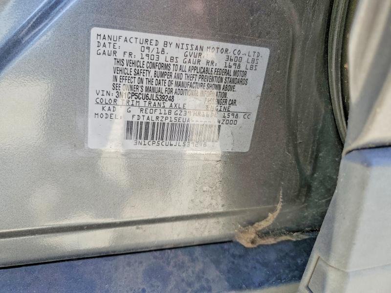 Aukcja sprzedaży 2018 Nissan Kicks, vin: 3N1CP5CU6JL539248, numer aukcji: 55329786