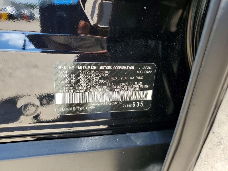 Aukcja sprzedaży 2022 Mitsubishi Outlander, vin: JA4J3UA86NZ090162, numer aukcji: 58913226