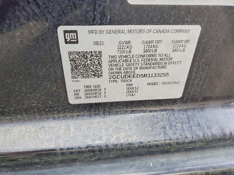 Продаж на аукціоні авто 2024 Chevrolet Silverado, vin: 2GCUDEED5R1133255, номер лоту: 55698516