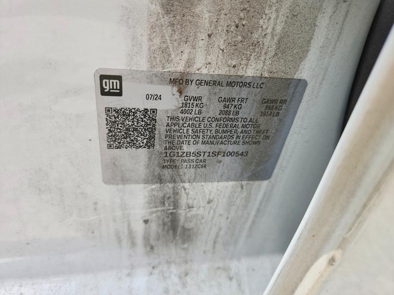 Продаж на аукціоні авто 2025 Chevrolet Malibu, vin: 1G1ZB5ST1SF100543, номер лоту: 57197476