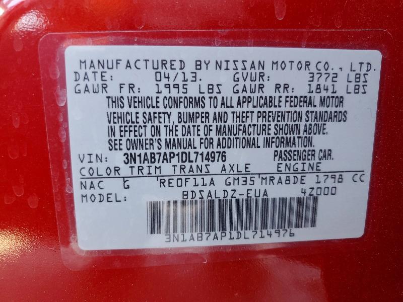 Продаж на аукціоні авто 2013 Nissan Sentra, vin: 3N1AB7AP1DL714976, номер лоту: 57966506